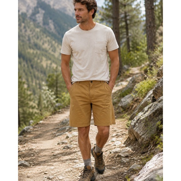 Kuhl Other - KUHL Shorts Mens 38 Tan Khaki Cotton Nylon Outdoor Hiking Utility Casual 10.5"